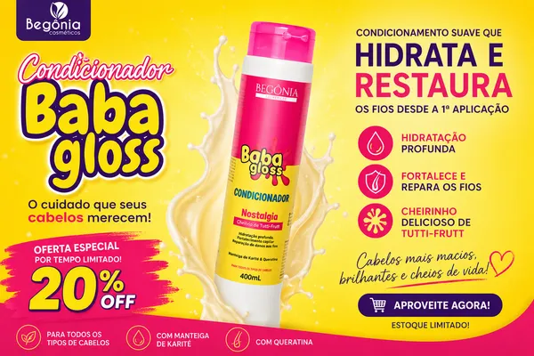 Baba gloss condicionador. 400ml